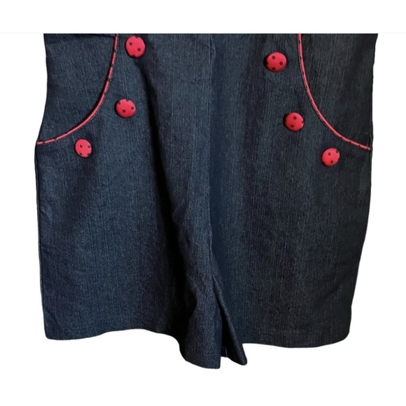 Voodoo Vixen Dark Denim Romper - Picture 3 of 9